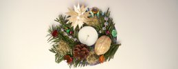 Weihnachtsbasteln, Weihnachtsbastelidee mit Teelicht und CD