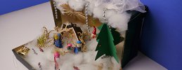 Weihnachtsbasteln, Weihnachten im Schuhkarton